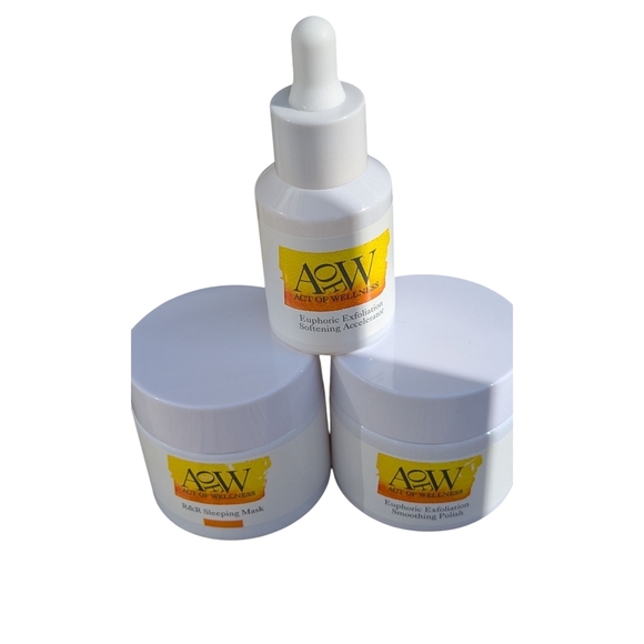 AEW Skincare Set R&R Sleeping Mask and Euphoric Polish + Exfoliator - 2pcs EUC - Picture 1 of 2